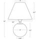 Giorgio 14 inch 60.00 watt Polished Nickel Mini Lamp Portable Light in Rattan Shade